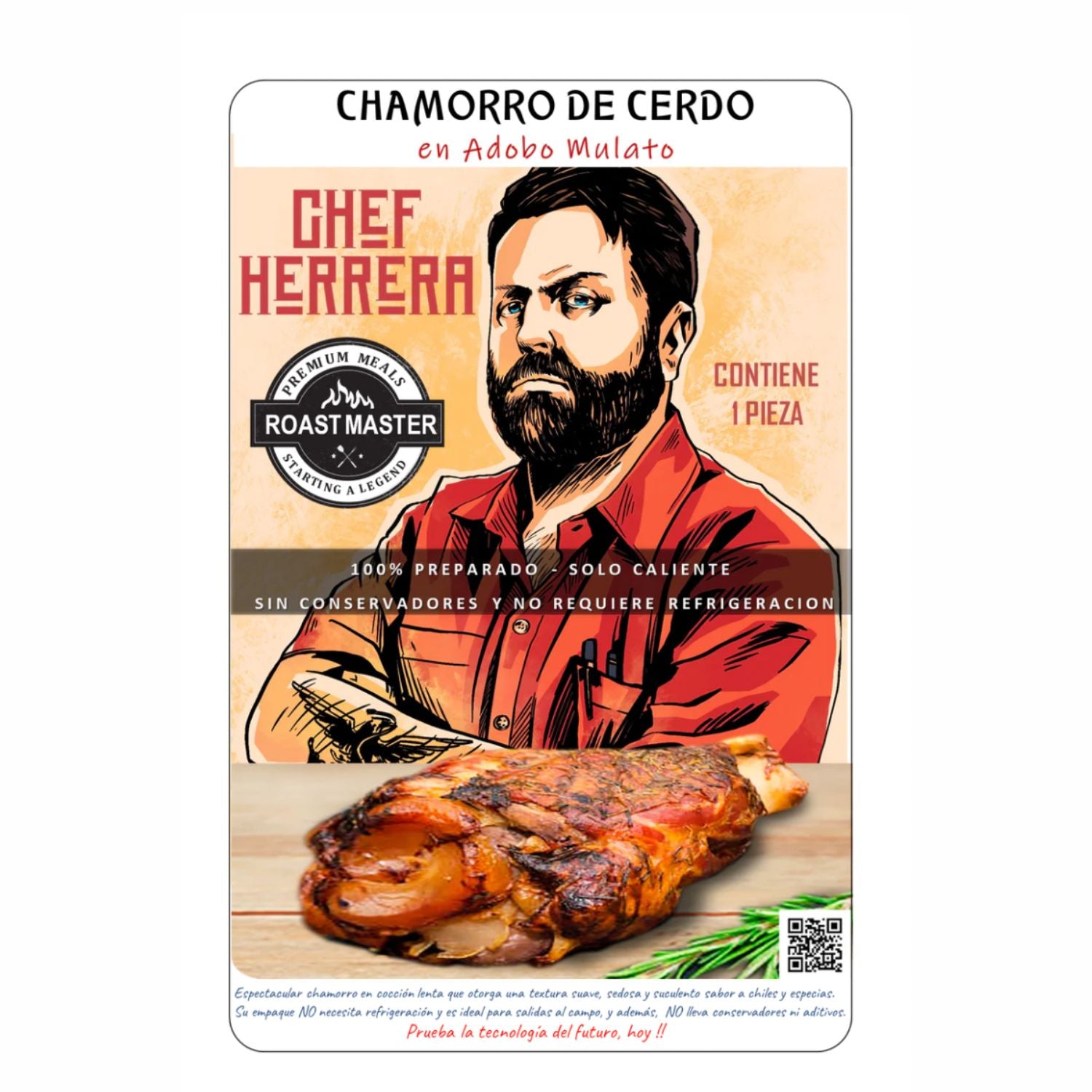 Chamorro de Cerdo en Salsa Mulata / Adobo Rojo - Chef Herrera